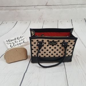 Kate Spade   Bundle♠️ Black/Tan Bag & Gold Acces.